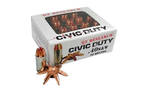 Ammunition G2 Research Civic Duty 40SW G2R CIVIC DUTY 40S&W 122GR 20/500 • Model: Civic Duty